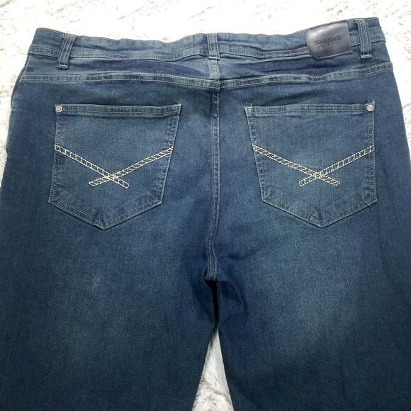 Abstract One Jeans Mens 38×32 Blue Straight Dark Wash Denim - Picture 4 of 12